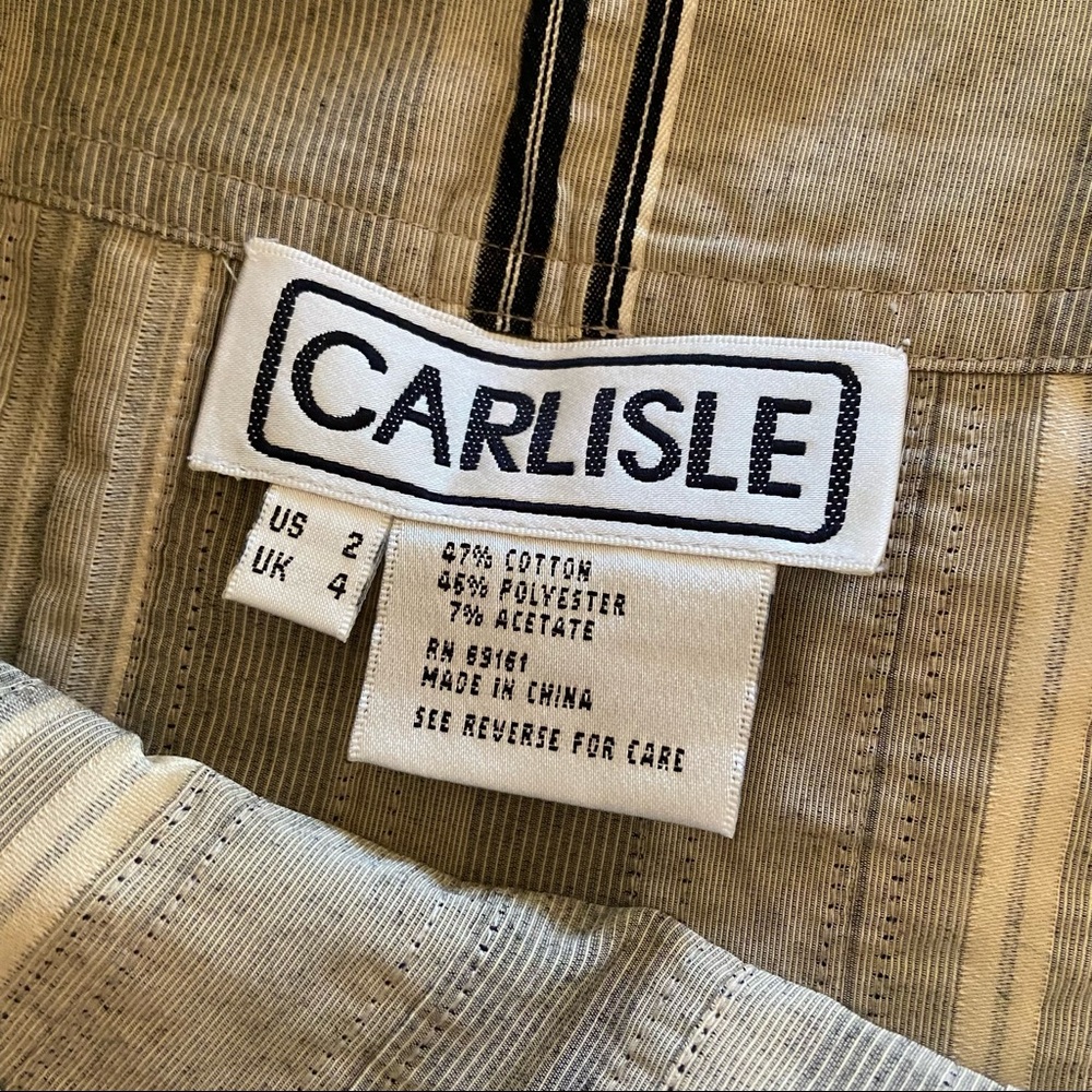 Carlisle Pleated Striped Passementerie Skirt - Size 2 - Picture 3 of 6